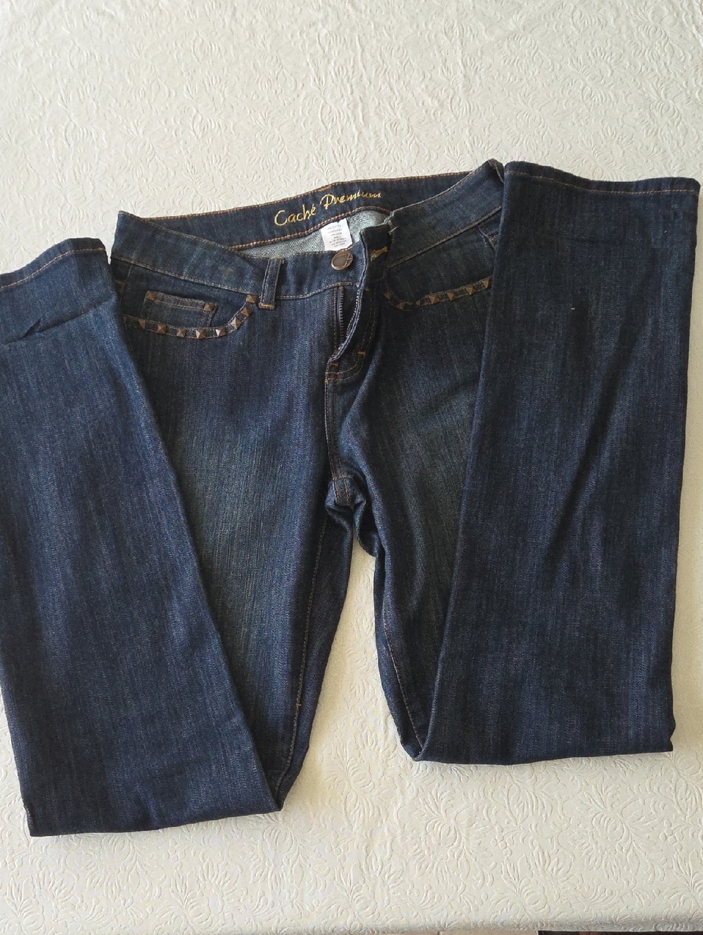 Y2K Cache Premium Women’s Dark Blue Straight Leg Jeans